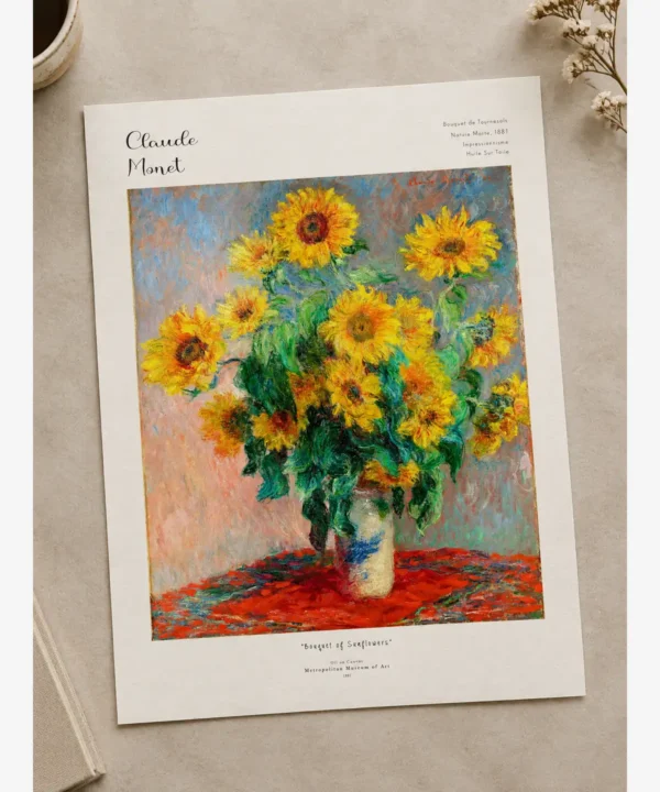 Claude Monet-Bouquet of Sunflowers Poster