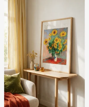 Claude Monet Bouquet of Sunflowers sarı ayçiçekleri natürmort sanat posteri