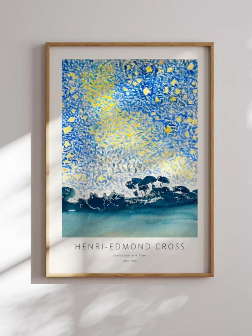 Henri Edmond Cross-Landscape with Stars Poster