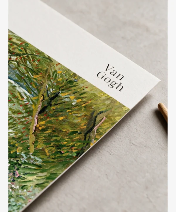 Baskı Kalitesi-Van Gogh-River Bank in Springtime Poster Van Gogh-River Bank in Springtime Poster
