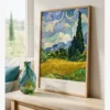 Van Gogh—Wheat Field with Cypresses Poster