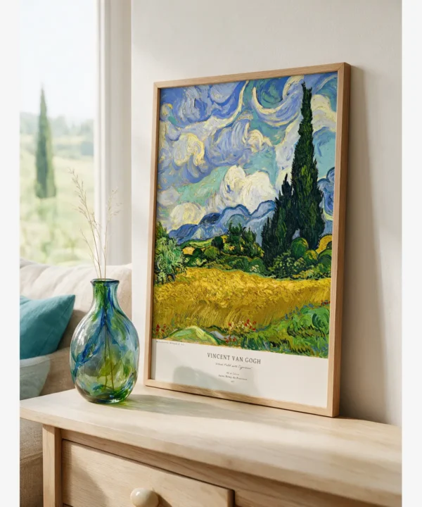 Van Gogh—Wheat Field with Cypresses Poster
