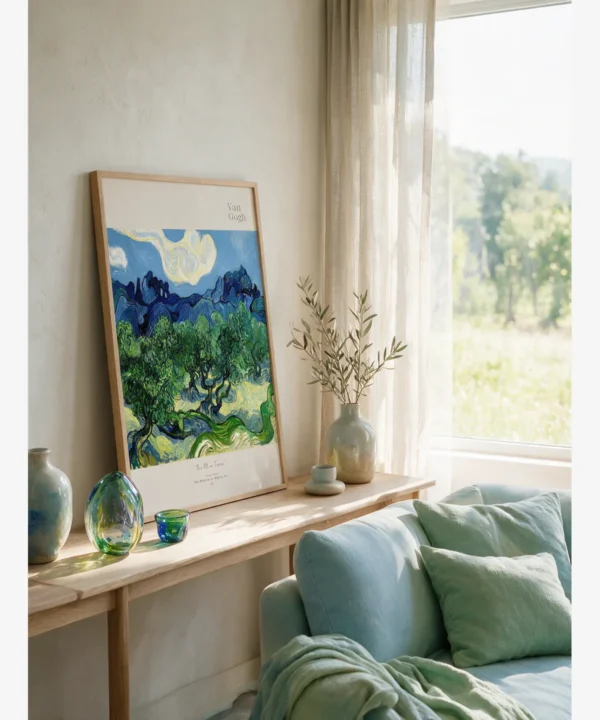 Modern Salon Resimleri Dekorasyonu Van Gogh-Olive Trees Poster Van Gogh-Olive Trees Poster