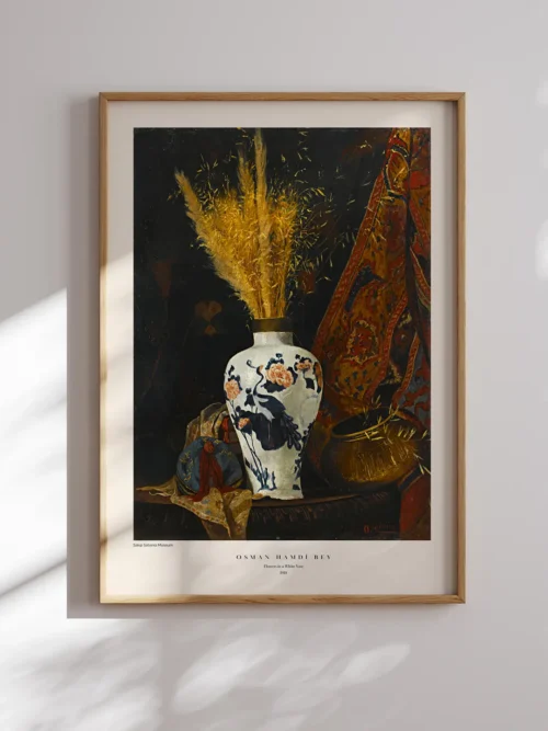 Osman Hamdi Bey-Flowers in a White Vase Poster