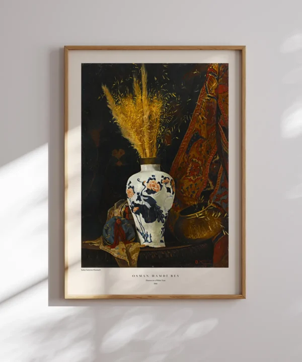 Osman Hamdi Bey-Flowers in a White Vase Poster