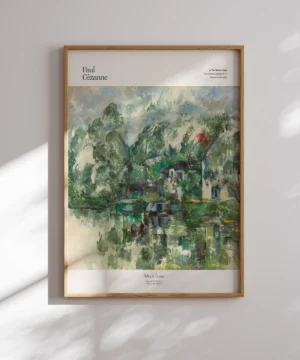 Paul Cezanne-At The Waters Edge Poster
