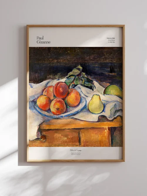Paul Cezanne-Fruits on a Table Poster