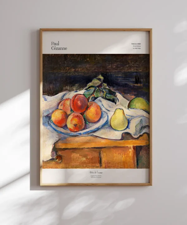 Paul Cezanne-Fruits on a Table Poster