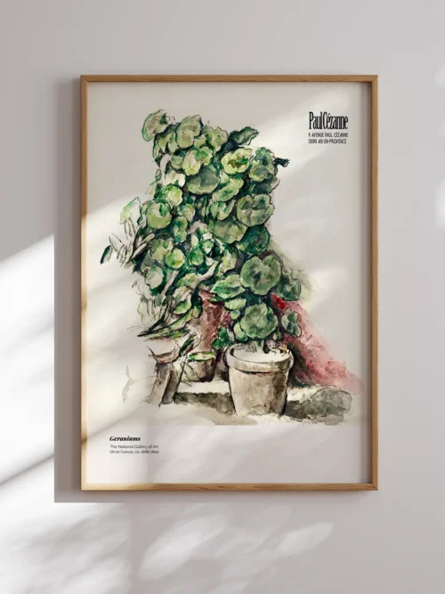 Paul Cezanne-Geraniums Poster