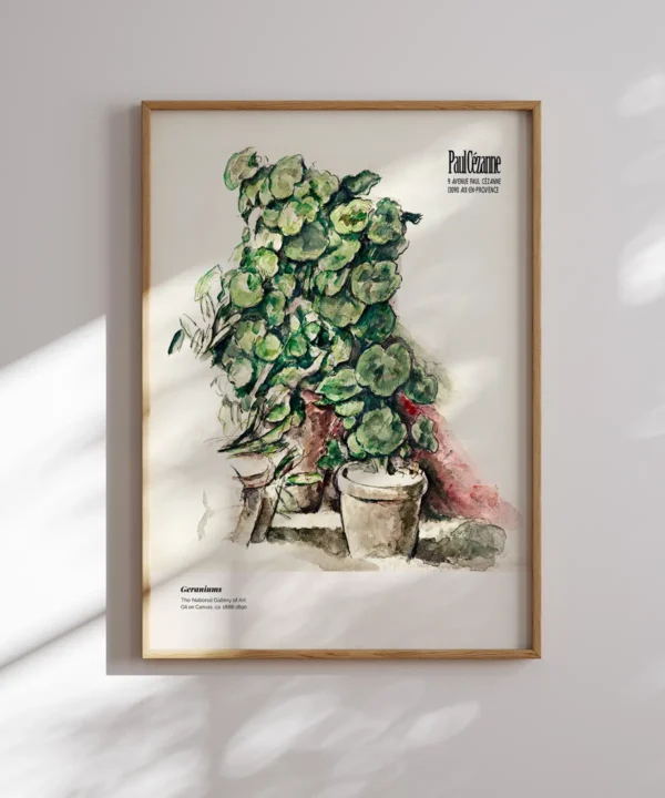 Paul Cezanne-Geraniums Poster