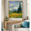 Van Gogh—Wheat Field with Cypresses Poster