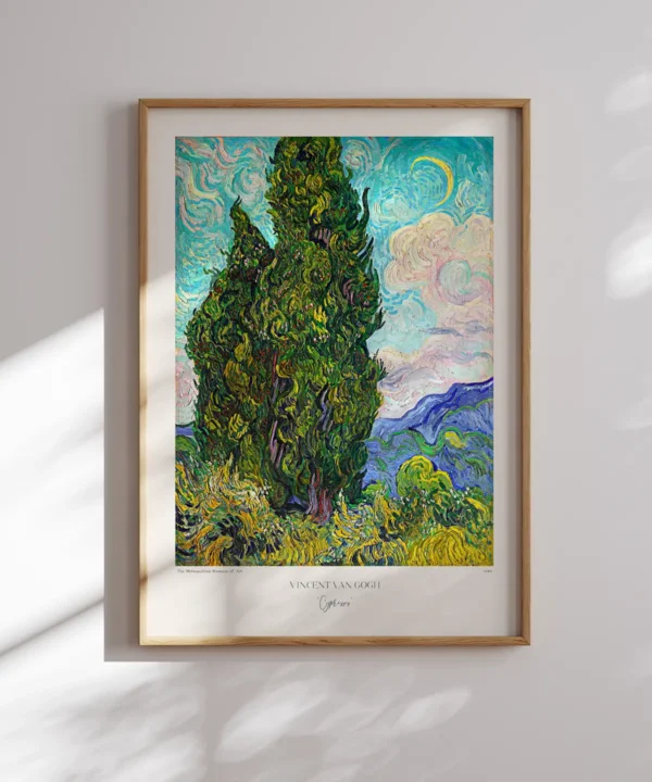 Van Gogh-Cypresses Poster