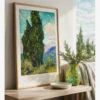 Van Gogh - Cypresses Poster