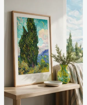 Van Gogh-Cypresses Poster