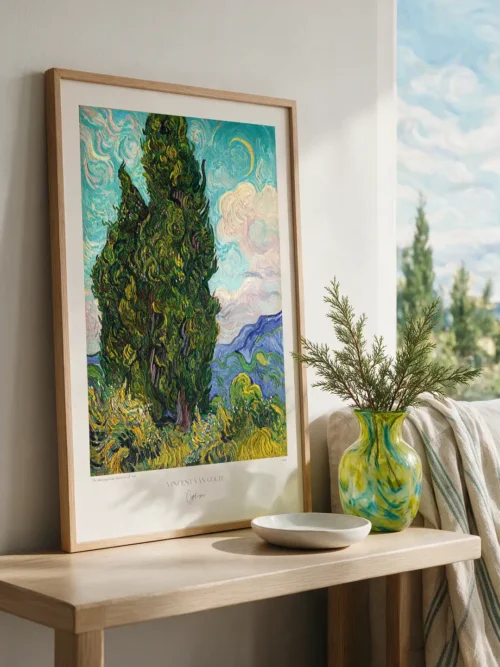 Van Gogh - Cypresses Poster