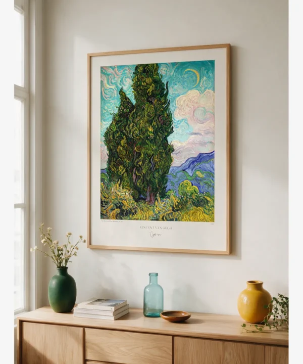 Van Gogh - Cypresses Poster