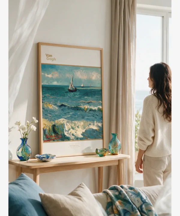 Van Gogh - Seascape near Les Saintes Poster
