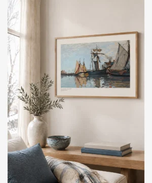 Claude Monet-Boats in the Port Poster