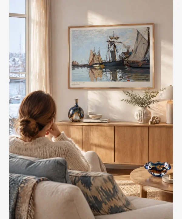 Claude Monet-Boats in the Port Poster