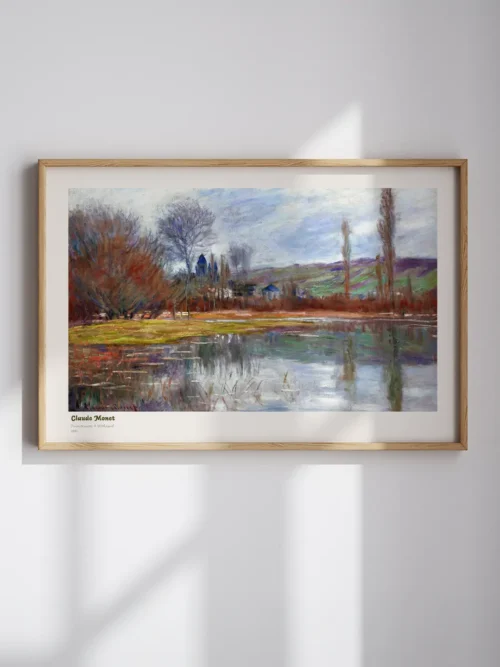 Claude Monet-Printemps a Vetheuil Poster