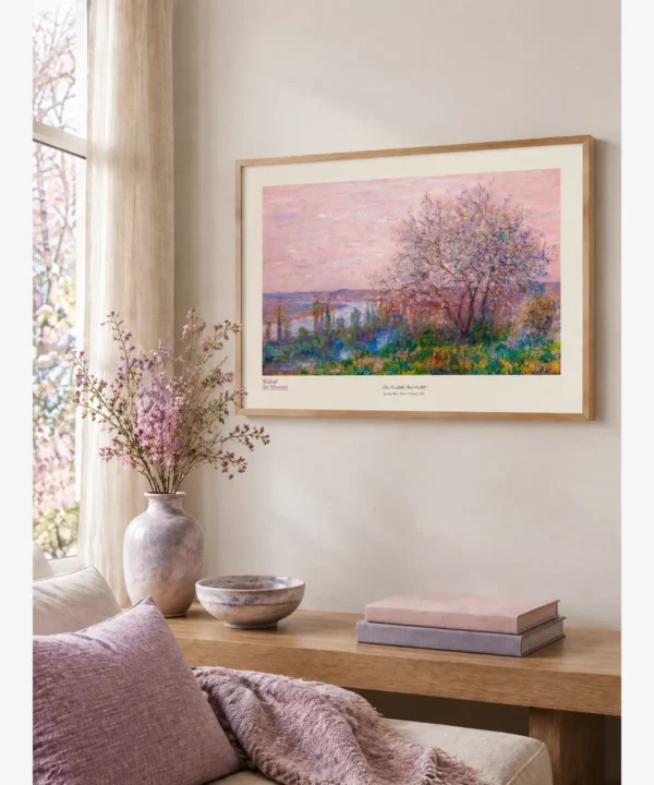 Claude Monet-Spring Effect Above Vetheuil Poster