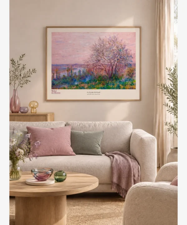 Claude Monet-Spring Effect Above Vetheuil Poster