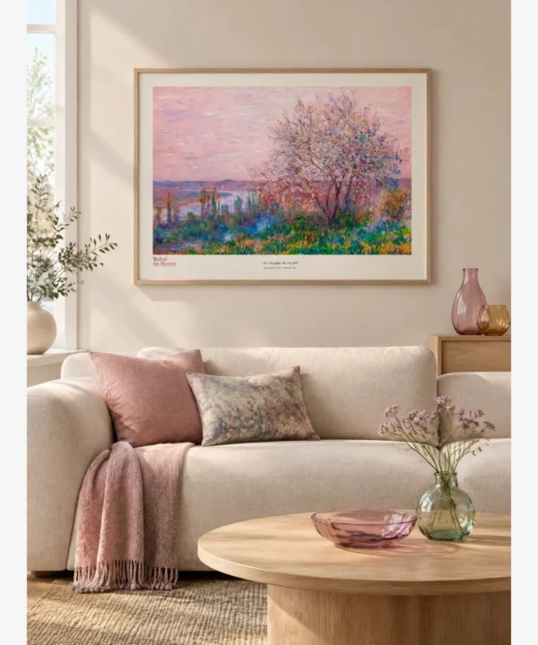 Claude Monet-Spring Effect Above Vetheuil Poster