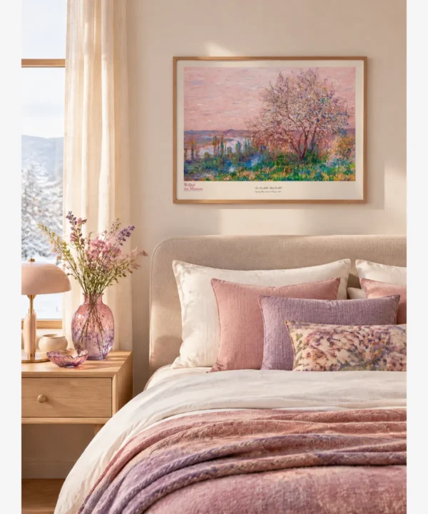 Claude Monet-Spring Effect Above Vetheuil Poster