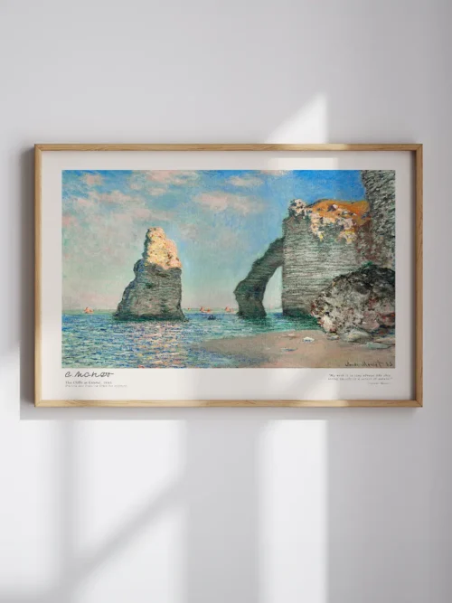 Claude Monet-The Cliffs at Etretat Poster