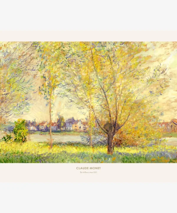 Claude Monet-The Willows Poster (Yatay Kompozisyon)