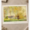 Claude Monet-The Willows Poster (Yatay Kompozisyon)