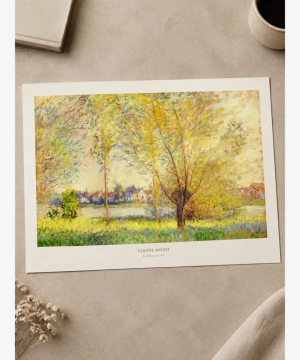 Claude Monet-The Willows Poster (Yatay Kompozisyon)