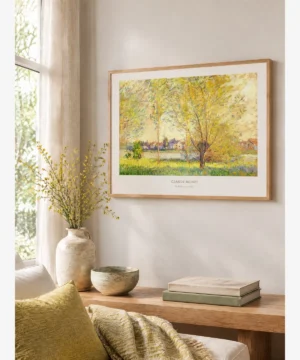 Claude Monet-The Willows Poster (Yatay Kompozisyon)