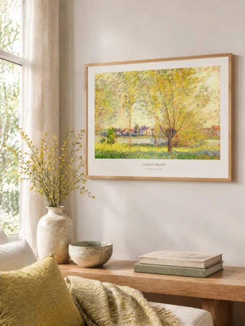 Claude Monet-The Willows Poster (Yatay Kompozisyon)