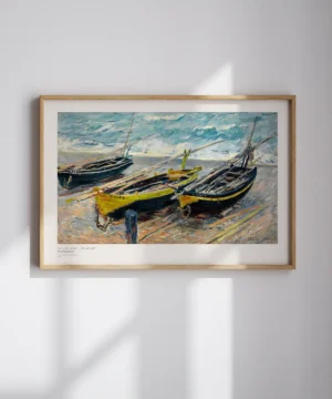Claude Monet-Three Fishing Boats Poster Claude Monet-Three Fishing Boats Poster