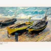 Claude Monet-Three Fishing Boats Poster
