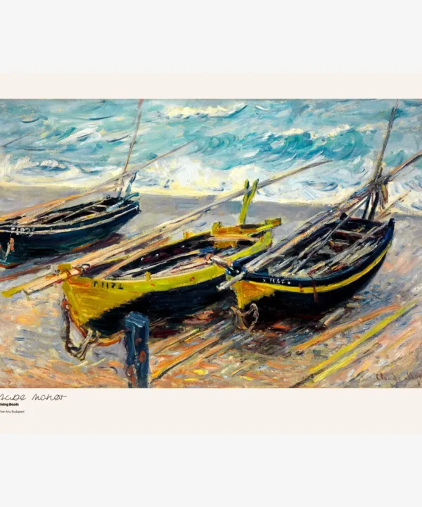 Claude Monet-Three Fishing Boats Poster