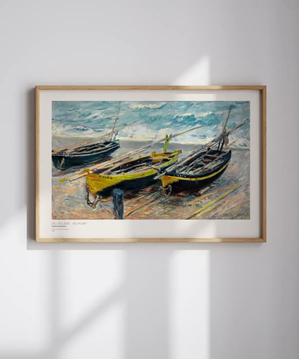 Claude Monet-Three Fishing Boats Poster