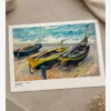 Claude Monet-Three Fishing Boats Poster