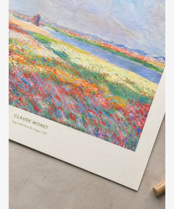Claude Monet-Tulip Fields Near the Hague detay baskı Poster Claude Monet-Tulip Fields Near the Hague Poster