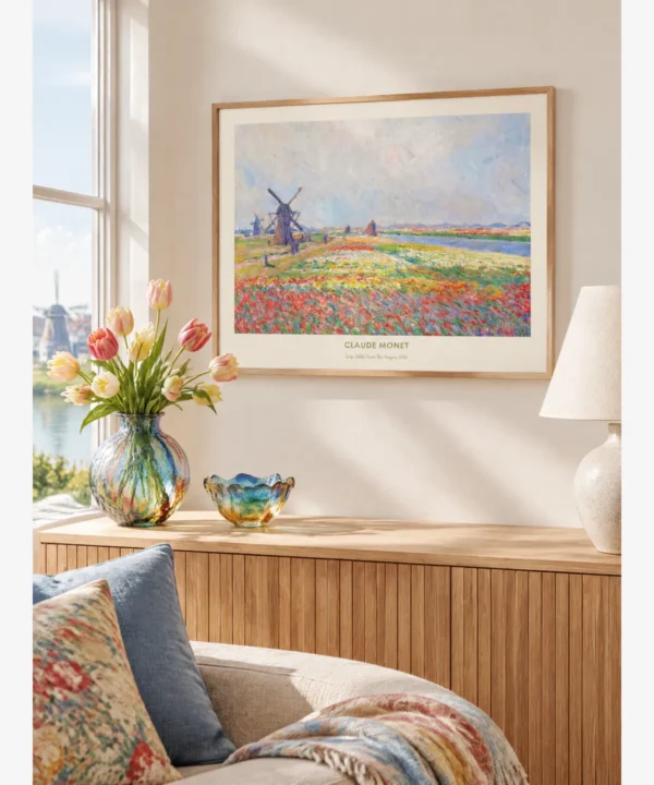 Claude Monet-Tulip Fields Near the Hague konsol üzeri için Poster Claude Monet-Tulip Fields Near the Hague Poster