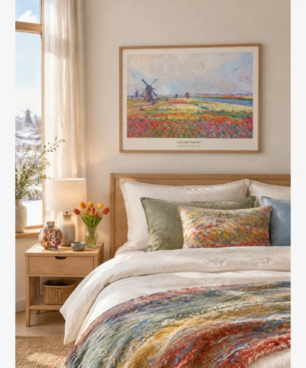 Claude Monet-Tulip Fields Near the Hague yatak odası Poster Claude Monet-Tulip Fields Near the Hague Poster