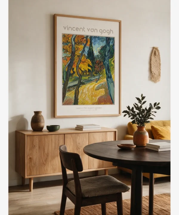 Van Gogh—Trees in the Asylum Garden Poster