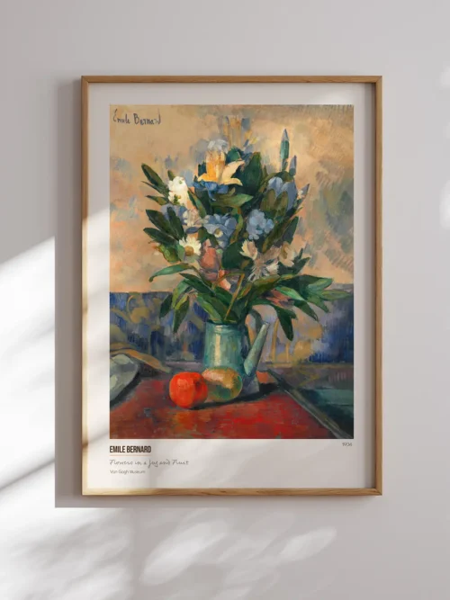 Emile Bernard-Flowers in a Jug Poster