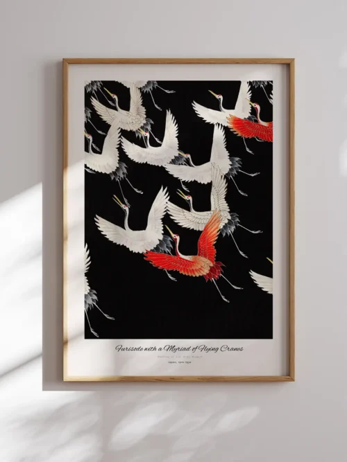 Flying Cranes Poster