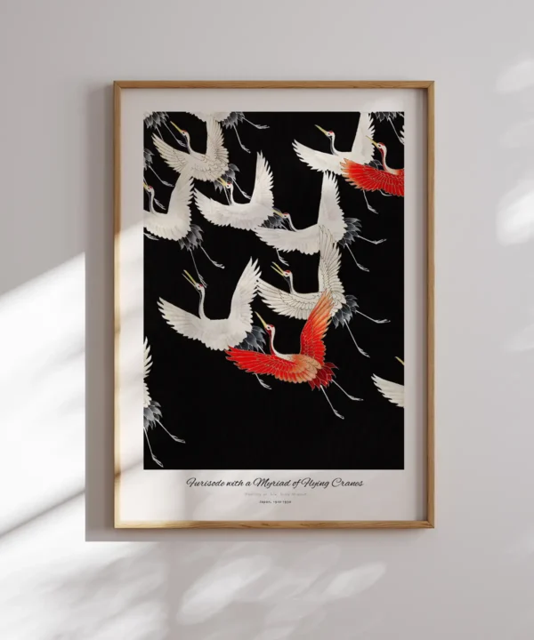 Flying Cranes Poster