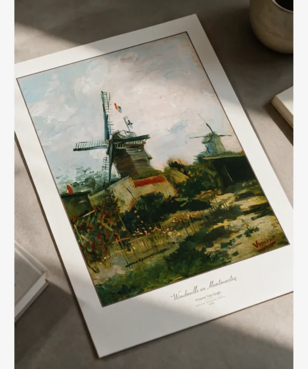 Van Gogh-Windmills on Montmartre Poster