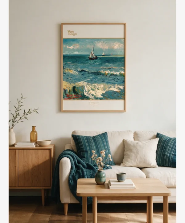 Van Gogh - Seascape near Les Saintes Poster