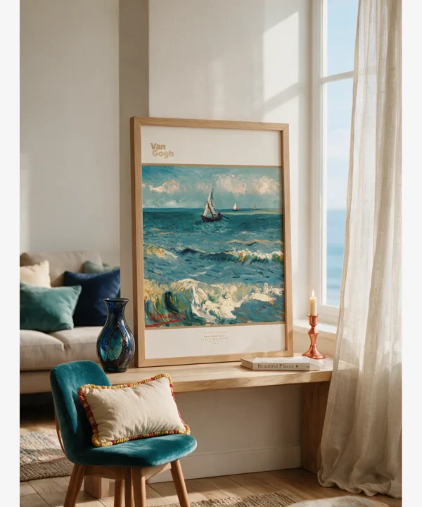 Van Gogh - Seascape near Les Saintes Poster