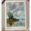 Theophile de Bock-Lake with a Boat Poster